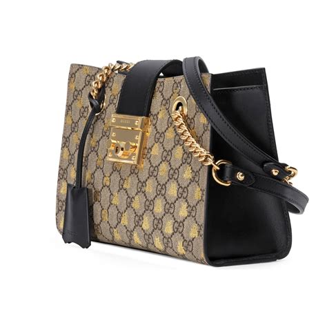 gucci padlock small shoulder bag|gucci bag with bee clasp.